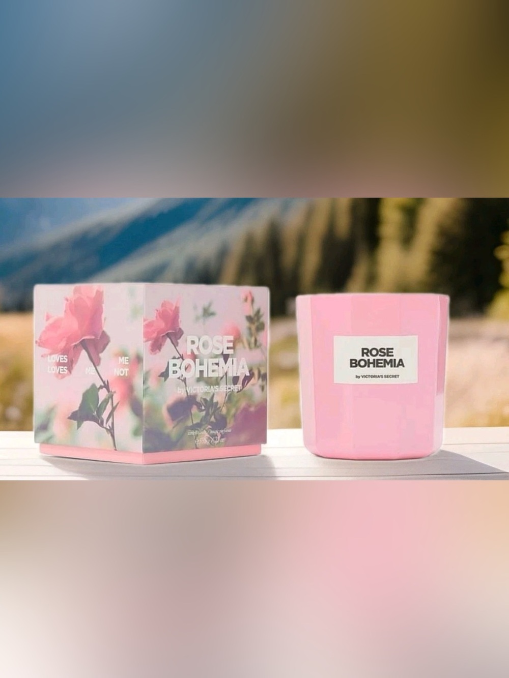 Victoria's Secret Rose Bohemia Fragrance Scented Candle 21 Oz 4 Wick Candle New